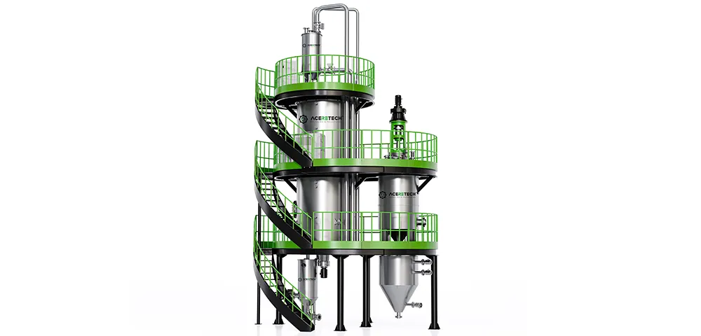 SSP (Continuity) PET Plastic Recycling Machine Line with Solid State Polymerization For IV Increase